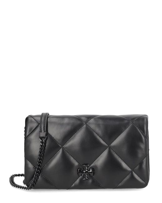 Tory Burch Gray "Kira" Wallet With Chain