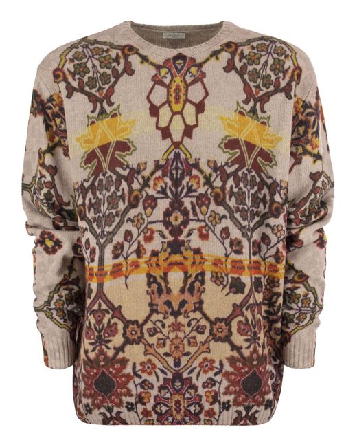 Suéter de lana VIGILL con estampado Etro de color Brown