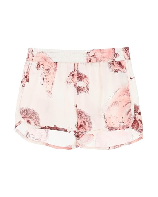 Stella McCartney Stella Mc Cartney Silk Shorts in het Pink