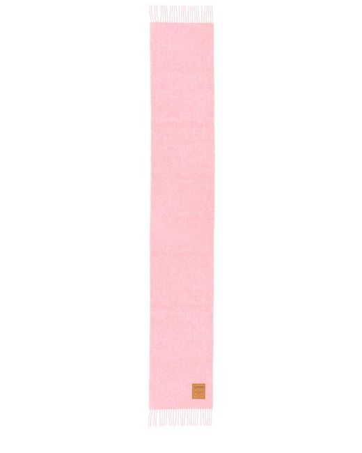 Ganni Pink Wool Scarf