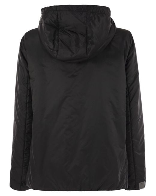 Max Mara Black Max Mara Die Würfel -Greenh -Tropf -Proof -Leinwand -Reisejacke