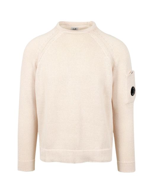 C P Company C.P. Firmenpullover beige in White für Herren