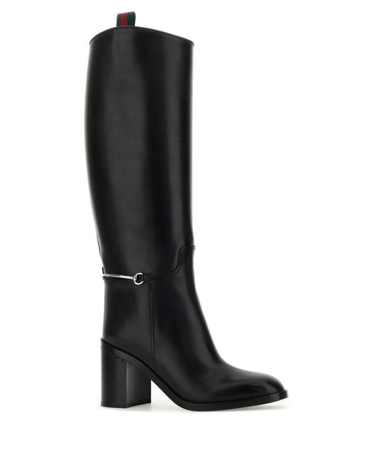 Gucci Black Leather Boots