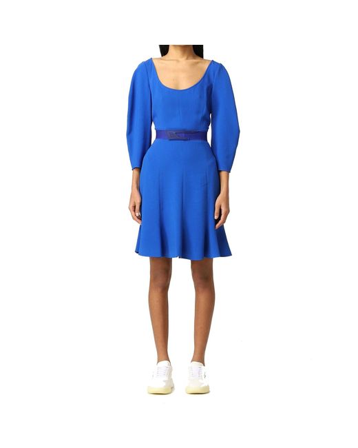 Stella McCartney Blue Long Sleeved Dress