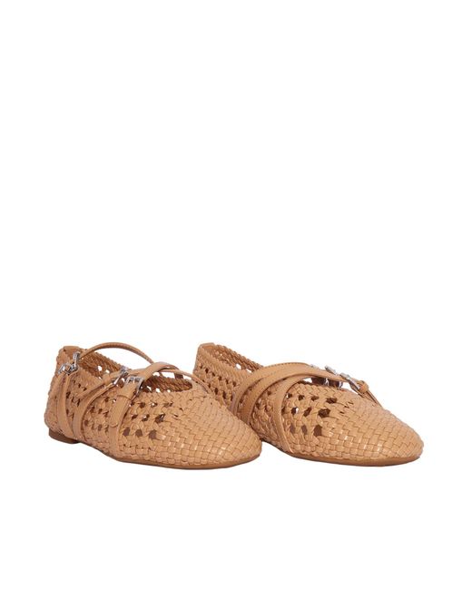 Michael Kors Brown Indy Woven Flex Ballet