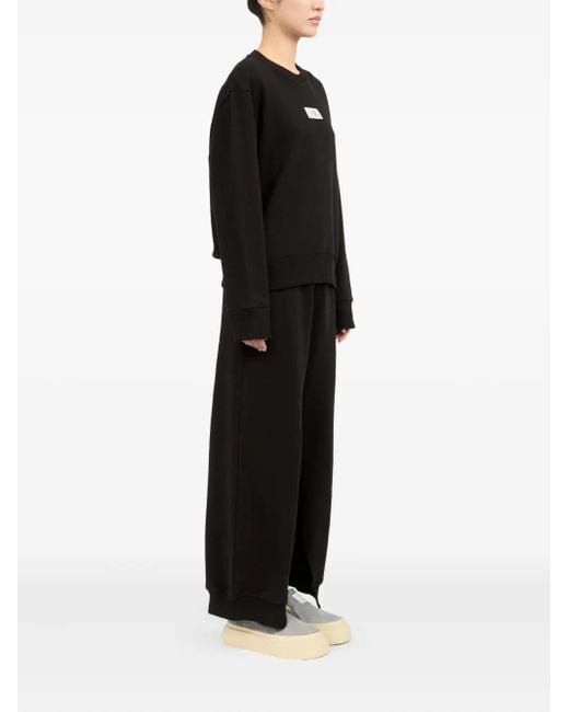 MM6 by Maison Martin Margiela White Sweatshirt mit Logo-Patch