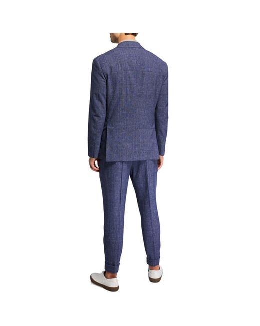 Brunello Cucinelli Blue Wool Suit for men