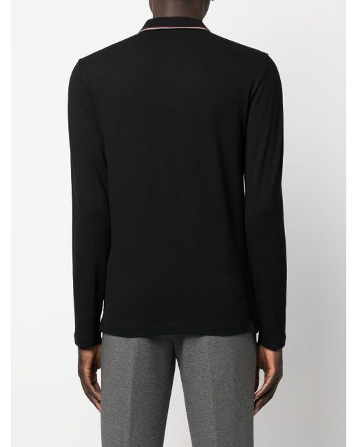 Emporio Armani Black Logo Cotton Polo Shirt
