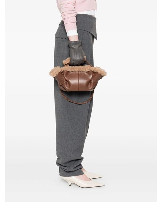 Hereu Brown Arta Mini Leather Handbag