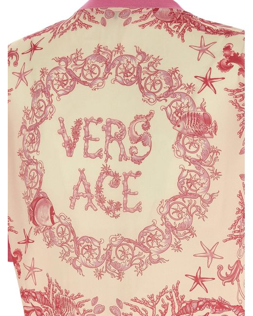Versace Pink 'Underwater Barocco' T-Shirt