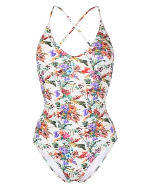 Anjuna White Mara Printed One Piece Swimsuit