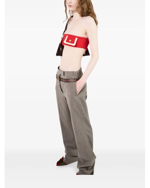 Prada Multicolor Pantaloni Lana Tec