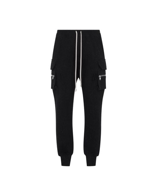 Rick Owens Black Mastodon Cargo Pants for men