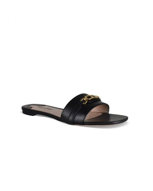 Tom Ford Black Whitney Sandals
