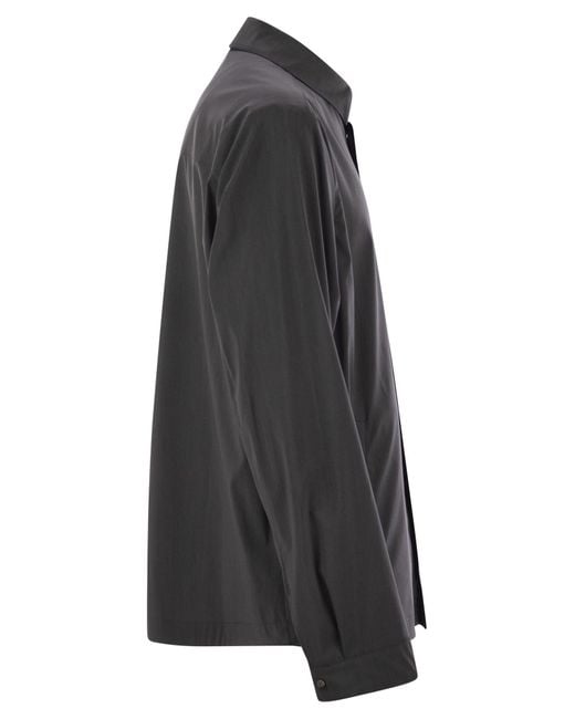 Herno Black Shirt-Cut Jacket for men
