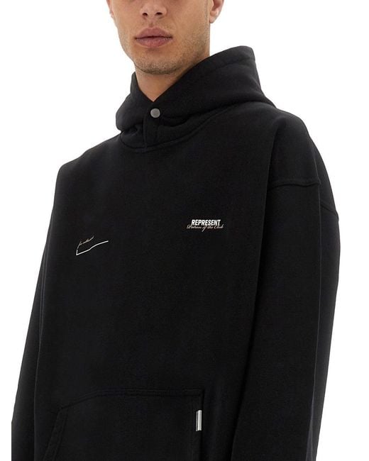 Represent Repräsentieren Sie "Patron des Clubs" Hoodie in Black für Herren