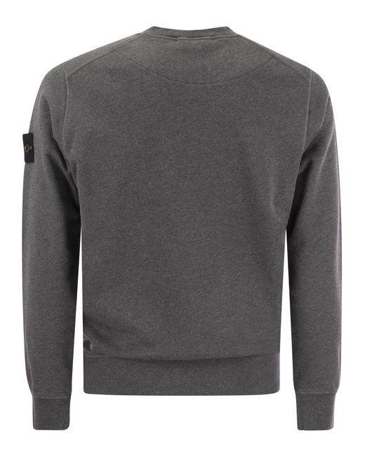 Stone Island Gray Round Neck Sweatshirt for men