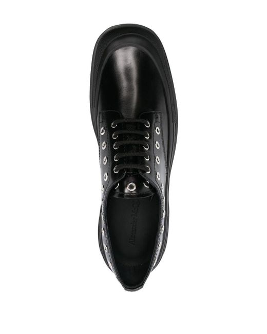 Alexander McQueen Alexander MC Queen tritt Slick Leder Brogues in Black für Herren