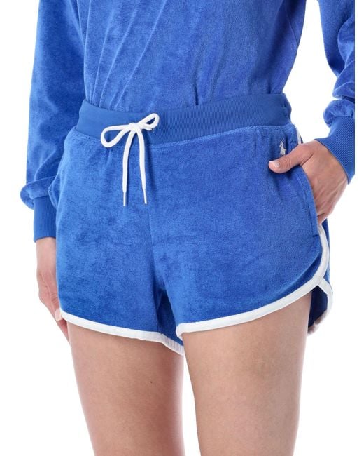 Polo Ralph Lauren Blue Drawstring Terry Shorts
