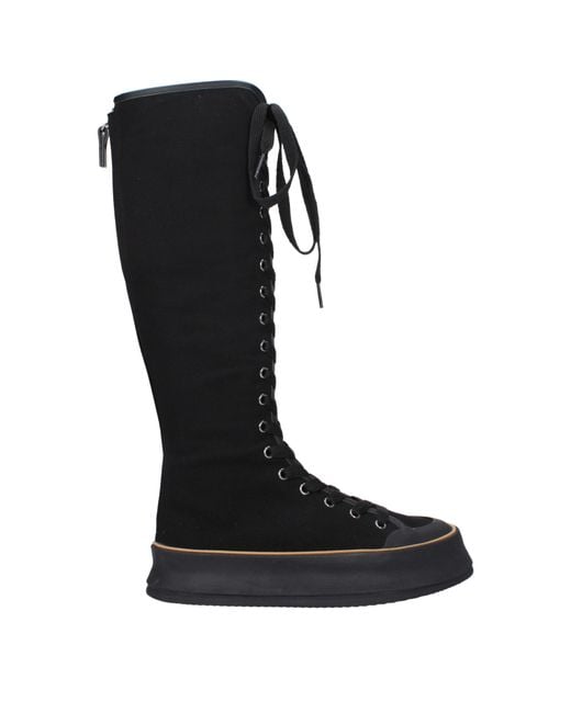 Max Mara Black Stivali Donna Tessuto Nero for men