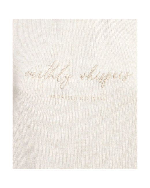 Brunello Cucinelli White Wool Blend Sweater