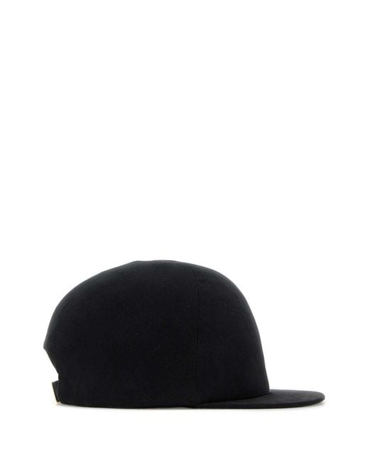 Balenciaga Black Slate Twill Baseball Cap