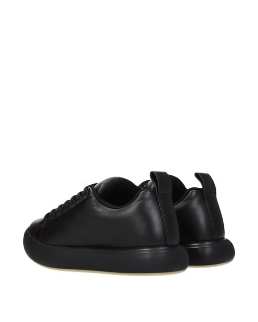 Bottega Veneta Black Sneakers Uomo Pelle Nero for men
