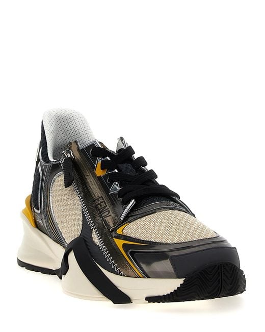 Fendi Black 'Flow' Sneakers for men