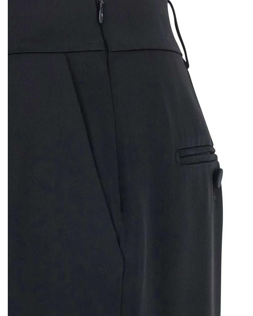 Tom Ford Blue Long Skirt With Slit And Buttons