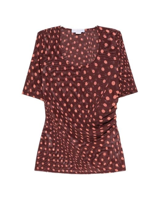 Stella McCartney Red Polka Dot Top