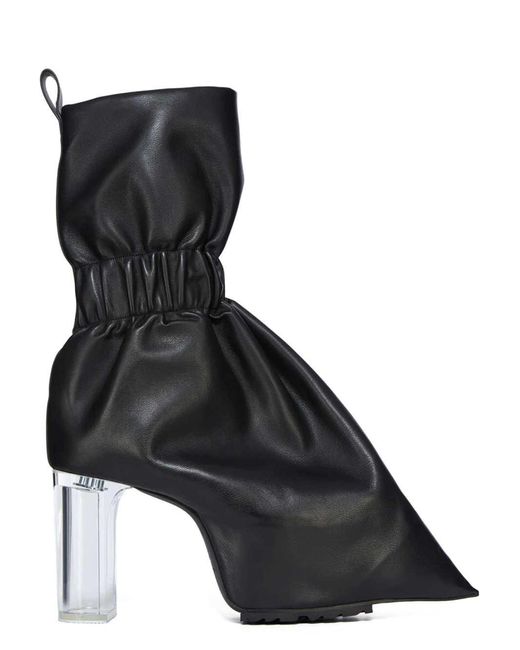 Rick Owens Black Leather Boots for men