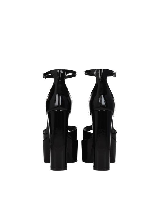 Paris Texas Black Sandals Paint for men