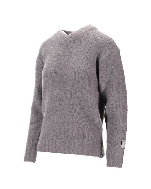 B.B. Wallace Gray Pullover mit V-Ausschnitt