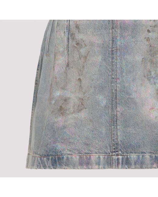 Acne Gray Mid- Cotton Denim Mini Dress