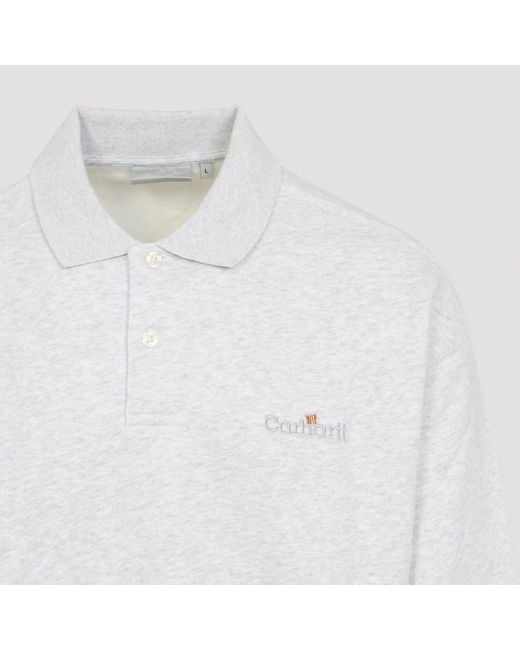 Carhartt Label Polosweater in het White