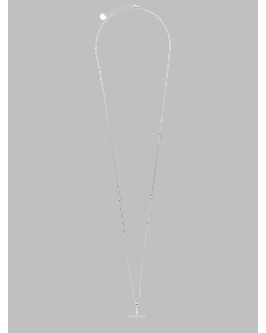 Tom Ford White Metallic Finish Necklace For Fw26 for men