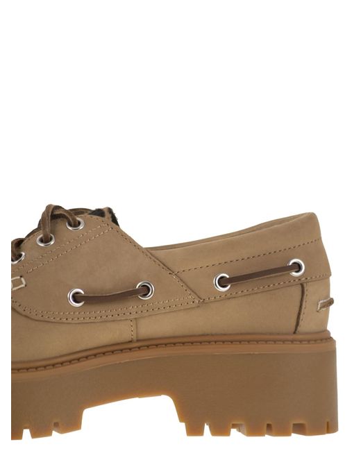Timberland Stone Street Boat Shoe Met Platform in het Brown