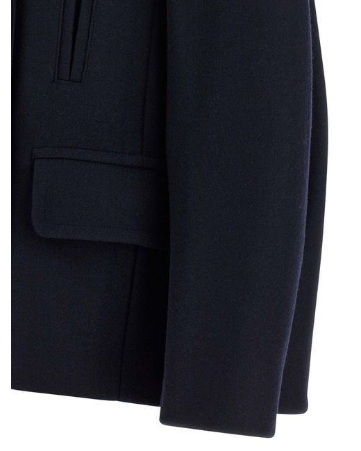 Dries Van Noten Droogt Van Noten 'vafel' Jas in het Blue