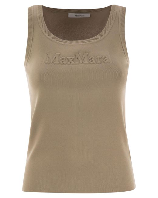 Max Mara Natural Pentola Viscose Crepe Top