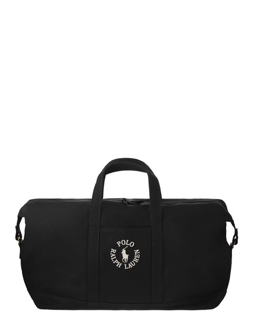 Polo Ralph Lauren Baumwoll -Reisetasche mit bestickten Logo in Black für Herren