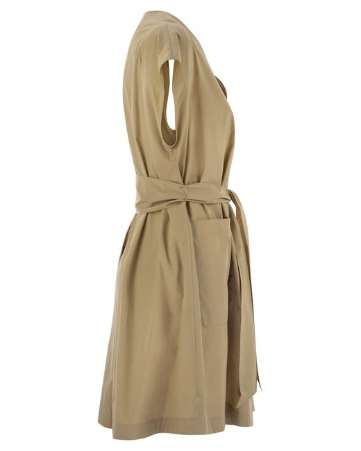 Weekend by Maxmara Natural Wochenende Max Mara Mitico kurzes Kleid in Baumwollpoplin