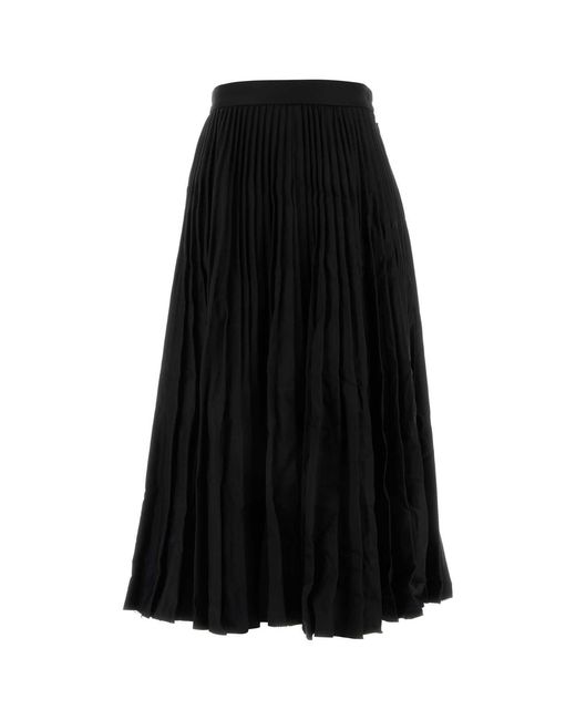 Balenciaga Black Wool Skirt