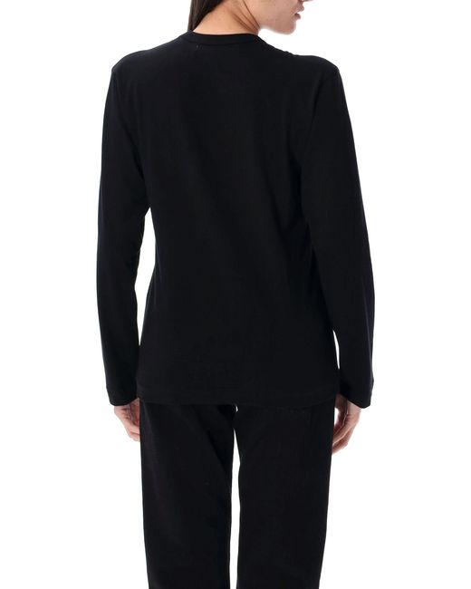 COMME DES GARÇONS PLAY Black Double Heart Long-Sleeve T-Shirt