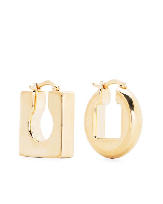 Jacquemus Metallic Rond Carré Ohrringe