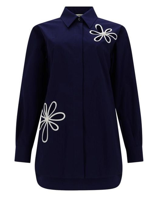 Fendi Blue Camicia