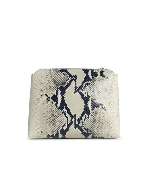 Khaite White 'Lina Crossbody' 'Natural Python' Lear Crossbody Bag