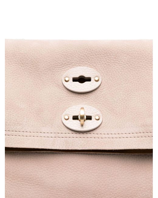 Zanellato Pink A'spasso Jones Wildleder -Lederhandtasche