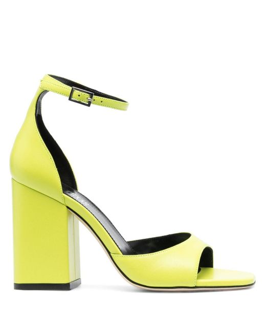 Paris Texas Metallic Fiona Leather Heel Sandals