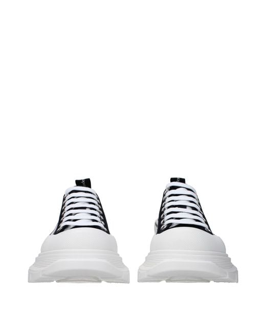 McQueen White Alexander Mc Queen Fabric Sneakers
