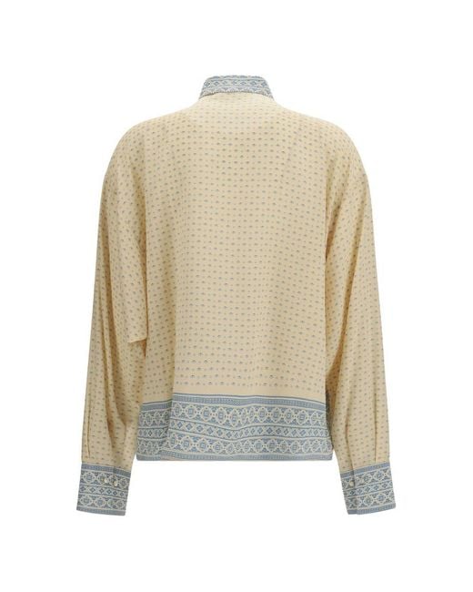 Ermanno Scervino White Geometric-Print Buttoned Shirt